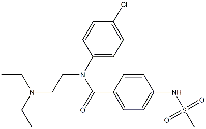 N-(4-Chlorophenyl)-N-[2-(diethylamino)ethyl]-4-[(methylsulfonyl)amino]benzamide Struktur