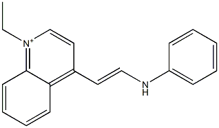 1-Ethyl-4-[2-(phenylamino)ethenyl]quinolinium Struktur