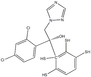 (1R)-1-(2,4-Dichlorophenyl)-1-[[(2S)-tetrahydrothiophen]-2-yl]-2-(1H-1,2,4-triazol-1-yl)ethanol Struktur