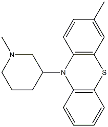 3-Methyl-10-(1-methyl-3-piperidinyl)-10H-phenothiazine Struktur