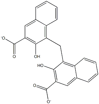 4,4'-Methylenebis[3-hydroxy-2-naphthalenecarboxylic acid anion] Struktur