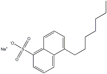 5-Heptyl-1-naphthalenesulfonic acid sodium salt Struktur