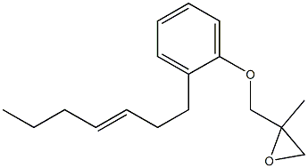 2-(3-Heptenyl)phenyl 2-methylglycidyl ether Struktur