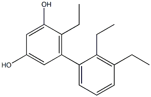 4-Ethyl-5-(2,3-diethylphenyl)benzene-1,3-diol Struktur