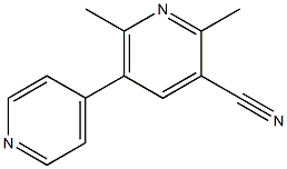 2-Methyl-5-(4-pyridinyl)-6-methylpyridine-3-carbonitrile Struktur