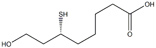 [R,(+)]-8-Hydroxy-6-mercaptooctanoic acid Struktur