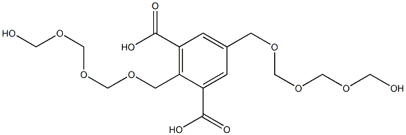 2,5-Bis(7-hydroxy-2,4,6-trioxaheptan-1-yl)isophthalic acid Struktur