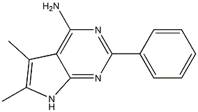 4-Amino-5,6-dimethyl-2-phenyl-7H-pyrrolo[2,3-d]pyrimidine Struktur