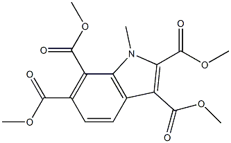 1-Methyl-1H-indole-2,3,6,7-tetracarboxylic acid tetramethyl ester Struktur