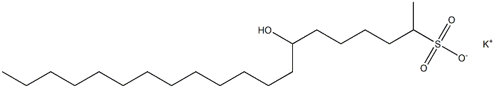 7-Hydroxyicosane-2-sulfonic acid potassium salt Struktur