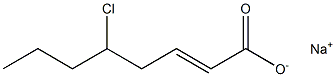 5-Chloro-2-octenoic acid sodium salt Struktur