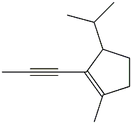 3-Isopropyl-1-methyl-2-(1-propynyl)cyclopentene Struktur