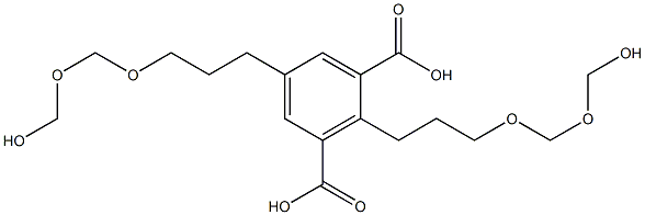 2,5-Bis(7-hydroxy-4,6-dioxaheptan-1-yl)isophthalic acid Struktur