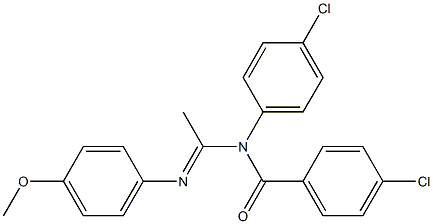 N1-(p-Chlorophenyl)-N1-(p-chlorobenzoyl)-N2-(p-methoxyphenyl)acetamidine Struktur