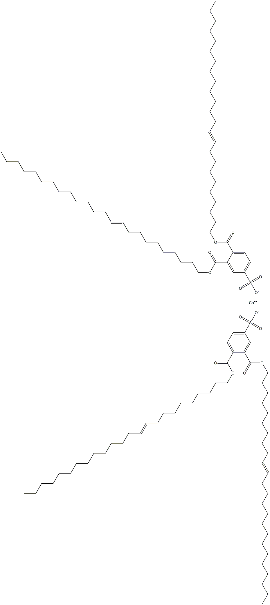 Bis[3,4-di(10-tetracosenyloxycarbonyl)benzenesulfonic acid]calcium salt Struktur