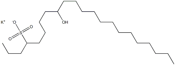 9-Hydroxydocosane-4-sulfonic acid potassium salt Struktur