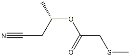 (Methylthio)acetic acid (S)-1-(cyanomethyl)ethyl ester Struktur