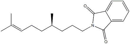 (-)-N-[(R)-4,8-Dimethyl-7-nonenyl]phthalimide Struktur