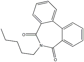 6-Pentyl-5H-dibenz[c,e]azepine-5,7(6H)-dione Struktur