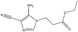 3-(5-Amino-4-cyano-1H-imidazol-1-yl)propionic acid ethyl ester Struktur