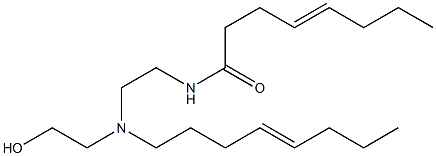 N-[2-[N-(2-Hydroxyethyl)-N-(4-octenyl)amino]ethyl]-4-octenamide Struktur