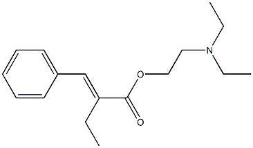 2-Benzylidenebutanoic acid 2-diethylaminoethyl ester Struktur