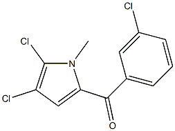 1-Methyl-2-(3-chlorobenzoyl)-4,5-dichloro-1H-pyrrole Struktur