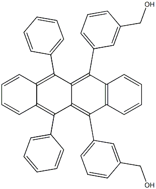 5,12-Bis(3-(hydroxymethyl)phenyl)-6,11-diphenylnaphthacene Struktur