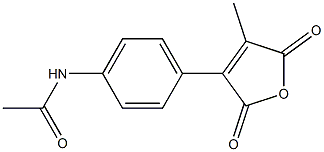 3-(4-Acetylaminophenyl)-4-methylfuran-2,5-dione Struktur