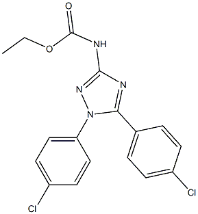 1-(4-Chlorophenyl)-5-(4-chlorophenyl)-3-((ethoxycarbonyl)amino)-1H-1,2,4-triazole Struktur