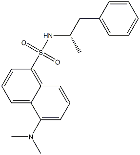 N-[(S)-1-Methyl-2-phenylethyl]-5-(dimethylamino)-1-naphthalenesulfonamide Struktur