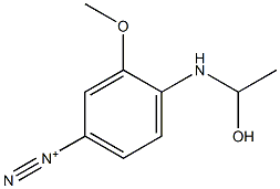 4-[(1-Hydroxyethyl)amino]-3-methoxybenzenediazonium Struktur