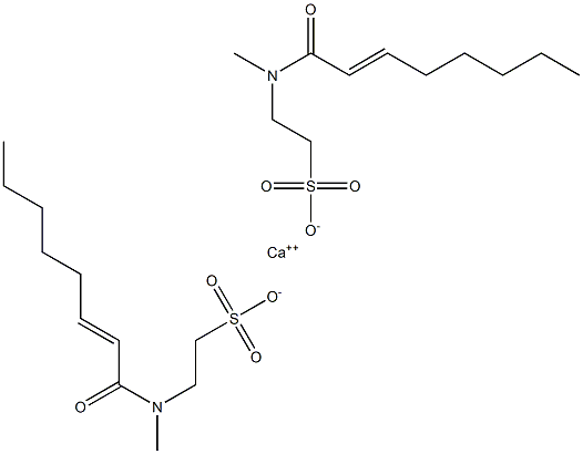 Bis[N-(2-octenoyl)-N-methyltaurine]calcium salt Struktur