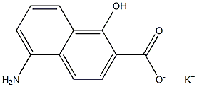 5-Amino-1-hydroxy-2-naphthoic acid potassium salt Struktur