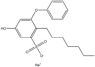 5-Hydroxy-2-heptyl[oxybisbenzene]-3-sulfonic acid sodium salt Struktur