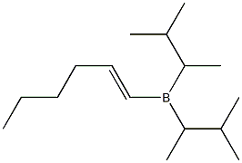 [(E)-1-Hexenyl]bis(3-methylbutan-2-yl)borane Struktur