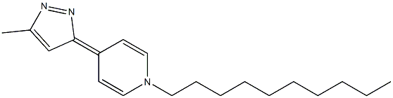 1-Decyl-4-(5-methyl-3H-pyrazol-3-ylidene)-1,4-dihydropyridine Struktur