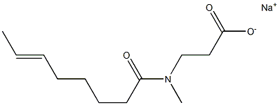 3-[N-Methyl-N-(6-octenoyl)amino]propionic acid sodium salt Struktur