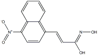 (E)-3-(4-Nitro-1-naphthalenyl)-2-propenehydroximic acid Struktur