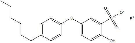 4-Hydroxy-4'-hexyl[oxybisbenzene]-3-sulfonic acid potassium salt Struktur