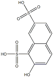 2-Hydroxy-1,7-naphthalenedisulfonic acid Struktur