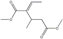 2-Ethylidene-3-methylpentanedioic acid dimethyl ester Struktur