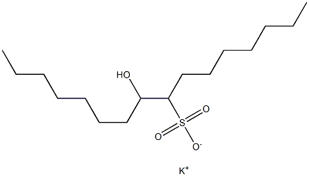 9-Hydroxyhexadecane-8-sulfonic acid potassium salt Struktur