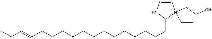 1-Ethyl-2-(14-heptadecenyl)-1-(2-hydroxyethyl)-4-imidazoline-1-ium Struktur