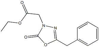 5-Benzyl-2-oxo-1,3,4-oxadiazole-3(2H)-acetic acid ethyl ester Struktur