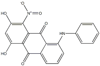 1-Anilino-5,7-dihydroxy-8-nitroanthraquinone Struktur