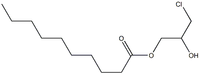 Decanoic acid 3-chloro-2-hydroxypropyl ester Struktur