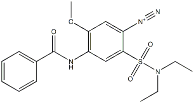 4-(Benzoylamino)-2-[(diethylamino)sulfonyl]-5-methoxybenzenediazonium Struktur