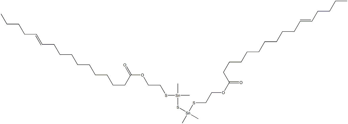 Bis[dimethyl[[2-(10-pentadecenylcarbonyloxy)ethyl]thio]stannyl] sulfide Struktur