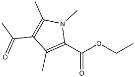 4-Acetyl-1,3,5-trimethyl-1H-pyrrole-2-carboxylic acid ethyl ester Struktur